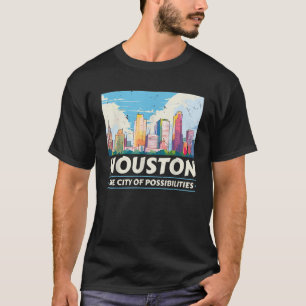 Houston City Texas USA State America United States T-Shirt