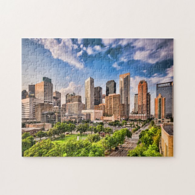 Houston Cityscape Buildings Jigsaw Puzzle (Horizontal)