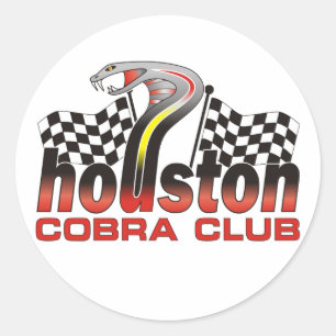 Houston Cobra Club Logo - December 2009 Classic Round Sticker