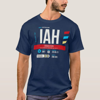 Houston IAH Airport Code Baggage Tag 1 T-Shirt