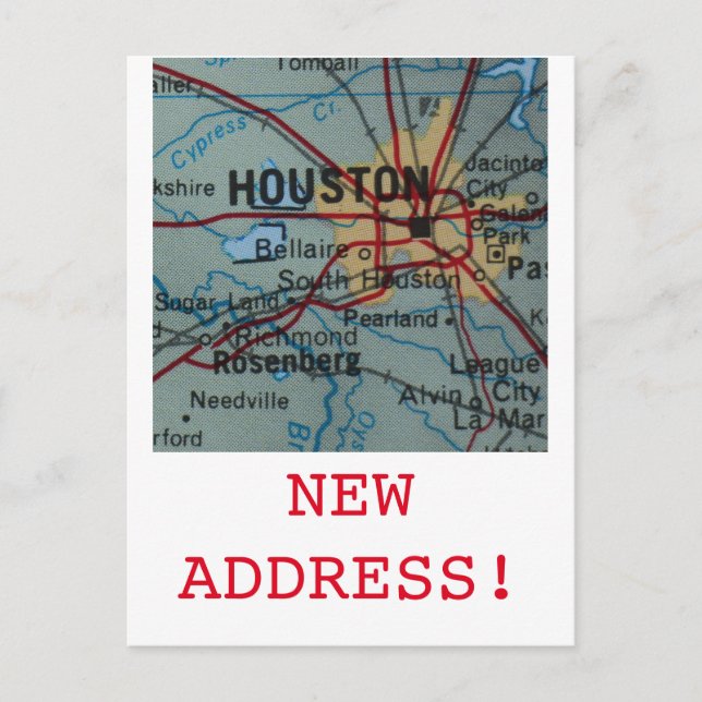 Houston New Address announcement (Front)