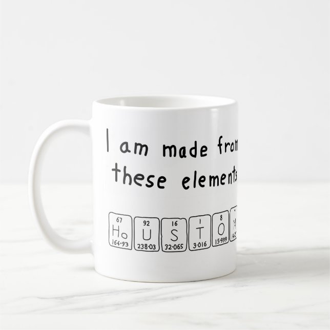 Houston periodic table name mug (Left)