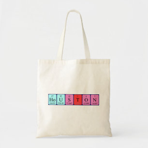 Houston periodic table name tote bag