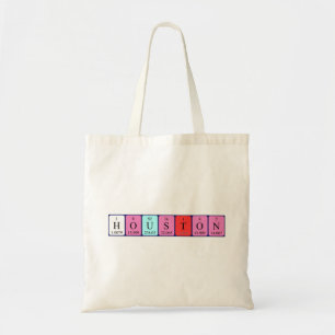 Houston periodic table name tote bag