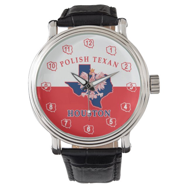 Houston Polish Texan Crown Watch (Front)