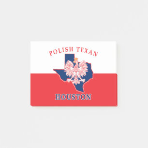 Houston Polish Texan Post-it Notes