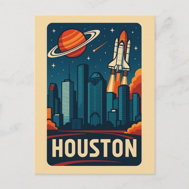 HOUSTON Postcard  (Front)