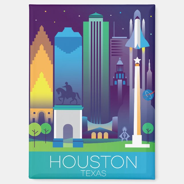 Houston Refrigerator Magnet (Front)