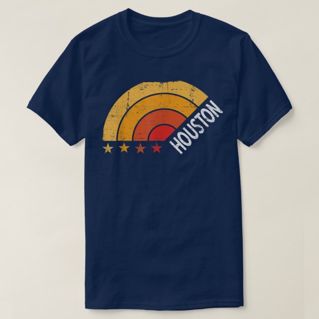 Houston Retro Vintage  T-Shirt (Design Front)