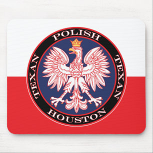 Houston Round Polish Texan Mouse Pad