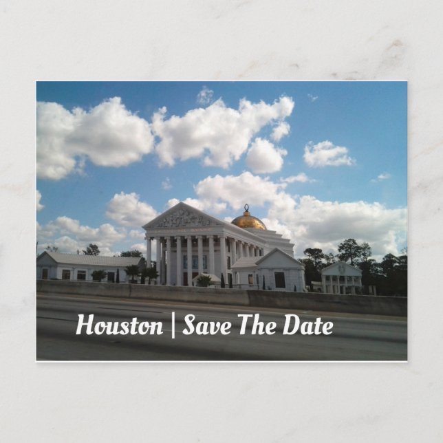 Houston | Save The Date Announcement Postcard (Front)