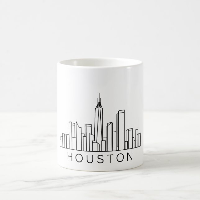 Houston Skyline – Cityscape Design Coffee Mug (Center)
