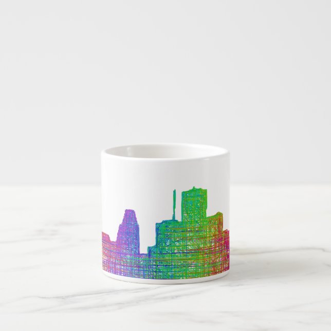 Houston skyline espresso cup (Front)