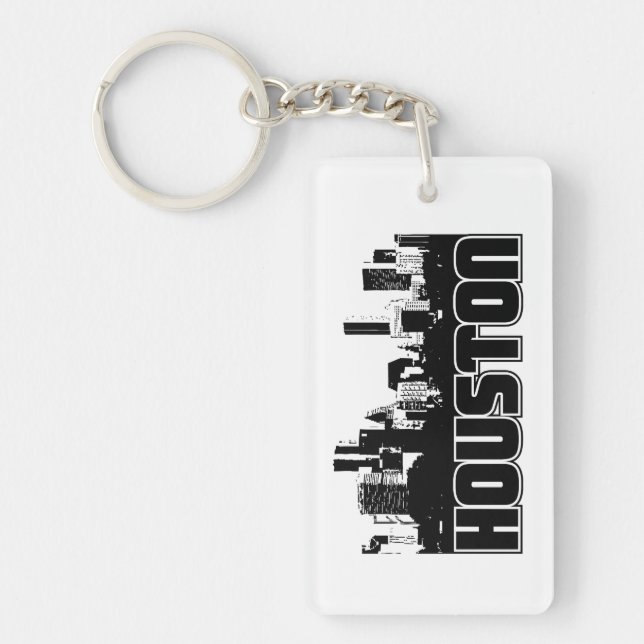 Houston Skyline Key Ring (Front)