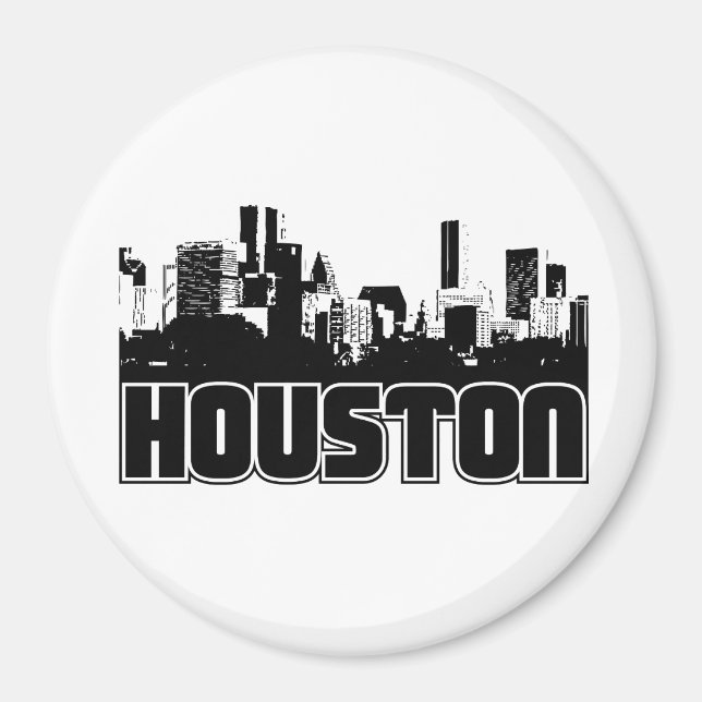 Houston Skyline Magnet (Front)