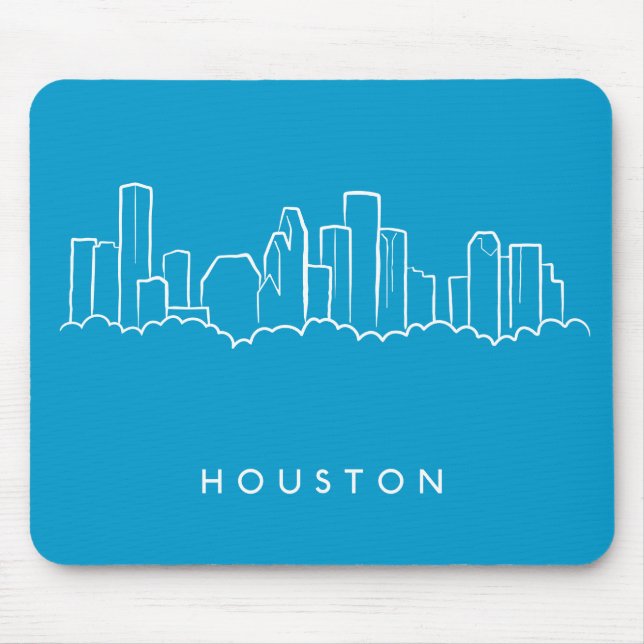 Houston Skyline Mouse Pad (Front)