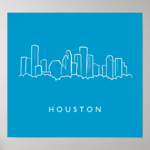 Houston Skyline Poster