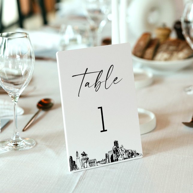 Houston Skyline Table Number 3.5x5 Card (Creator Uploaded)