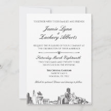 Houston Skyline Wedding Invitation