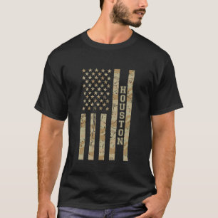 Houston Space City Texas Desert Camo Distressed Am T-Shirt