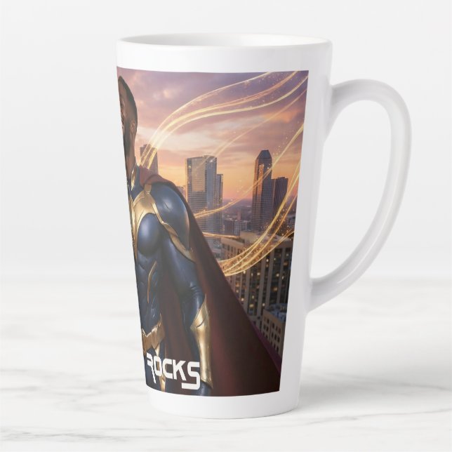 HOUSTON - SUPERHERO LATTE MUG (Right)