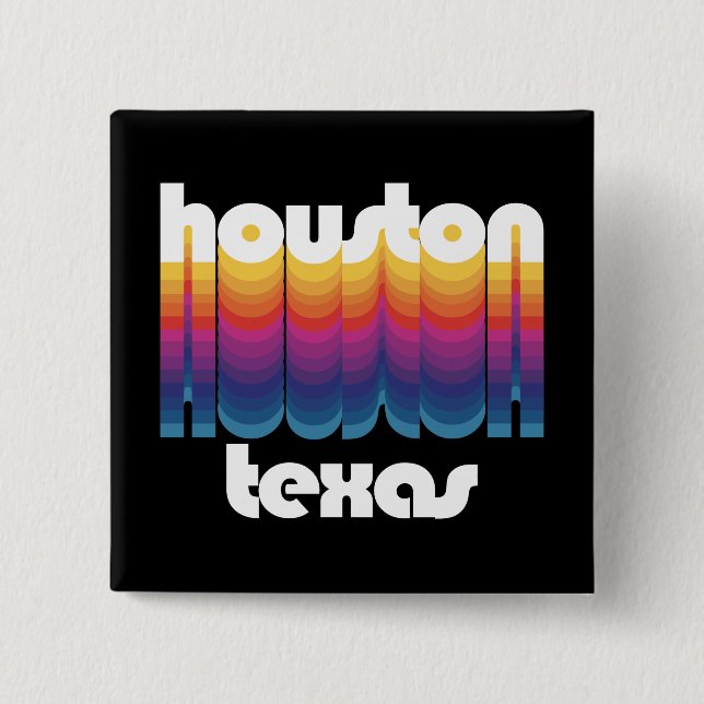 Houston,Texas 15 Cm Square Badge (Front)