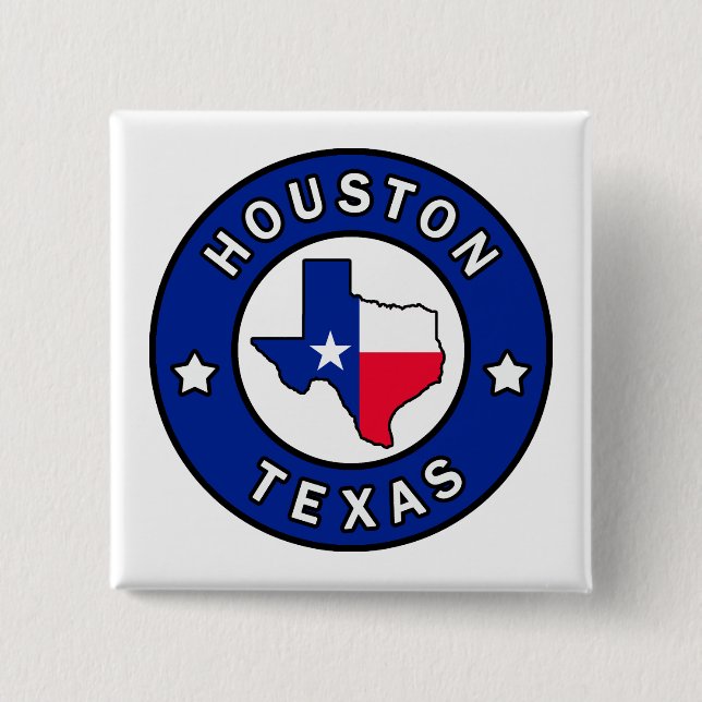 Houston Texas 15 Cm Square Badge (Front)