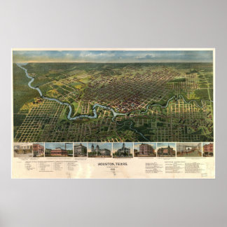 Houston, Texas  1891 Poster