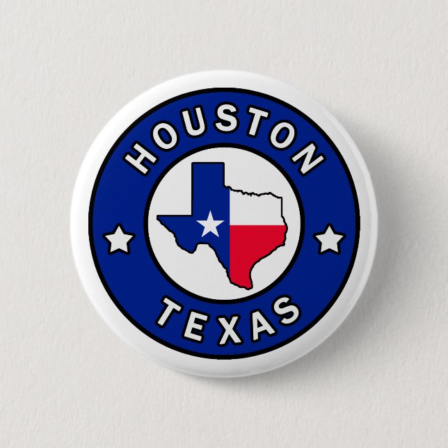 Houston Texas 6 Cm Round Badge (Front)
