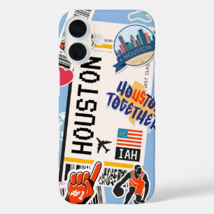 Houston Texas Boarding Pass iPhone 16 Case