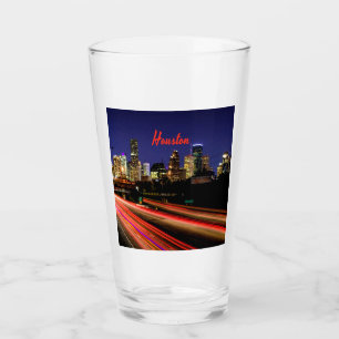 Houston Texas City Skyline Glass