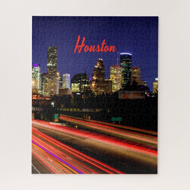 Houston Texas City Skyline Jigsaw Puzzle (Vertical)
