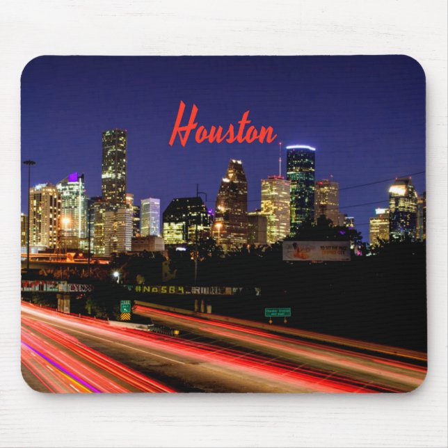 Houston Texas City Skyline Mouse Pad (Front)