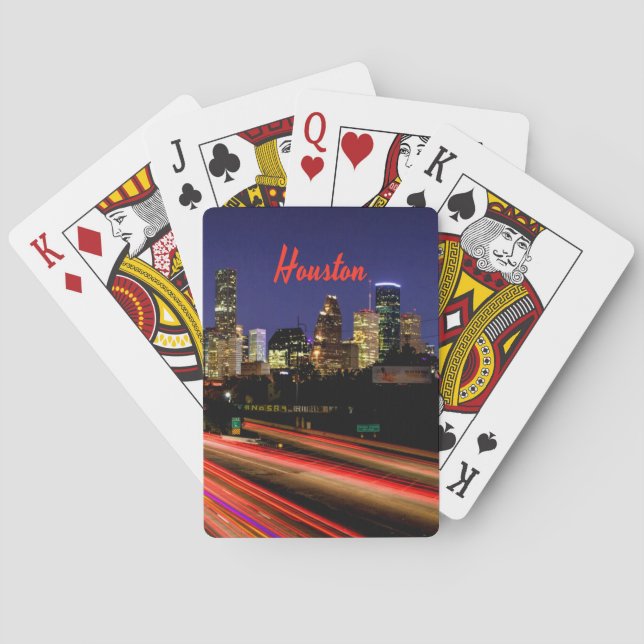 Houston Texas City Skyline Playing Cards (Back)