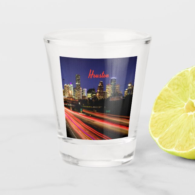 Houston Texas City Skyline Shot Glass (Front)