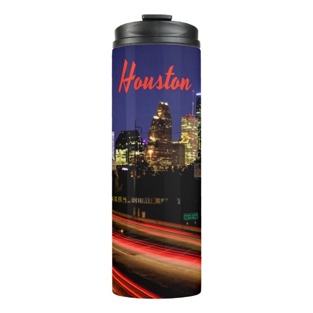 Houston Texas City Skyline Thermal Tumbler (Front)
