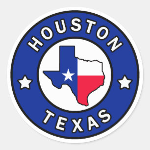 Houston Texas Classic Round Sticker