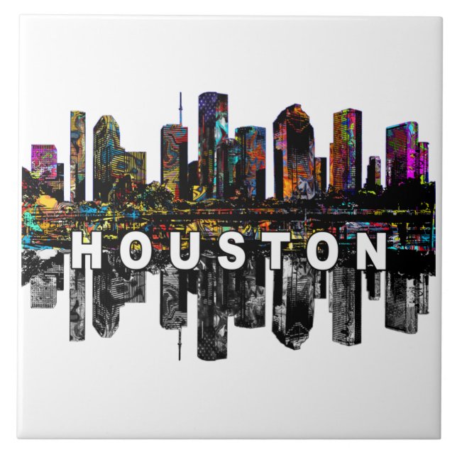 Houston, Texas covered in graffiti Ceramic Tile (Front)