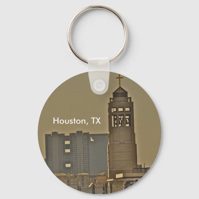 Houston Texas customisable keychain (Front)