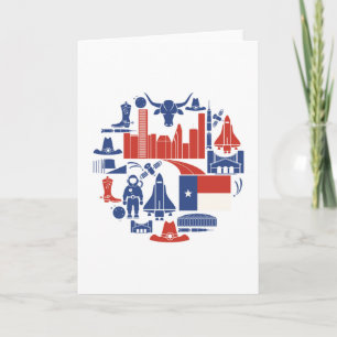 Houston Texas Icons Card