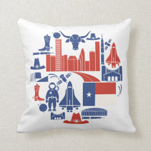 Houston Texas Icons Cushion