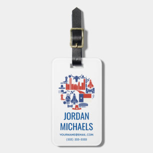 Houston Texas Icons Luggage Tag