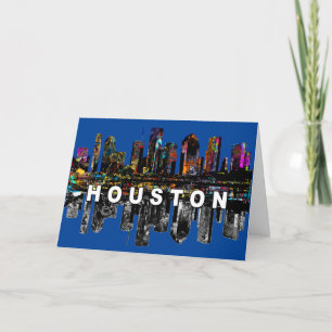 Houston, Texas in graffiti card