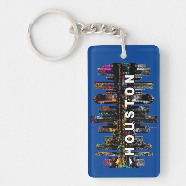 Houston, Texas in graffiti  Key Ring (Front)