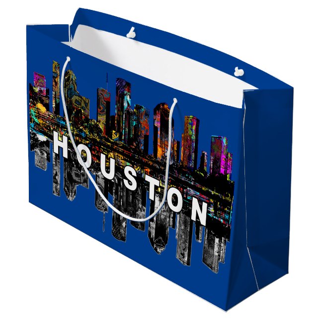 Houston, Texas in graffiti  Large Gift Bag (Back Angled)