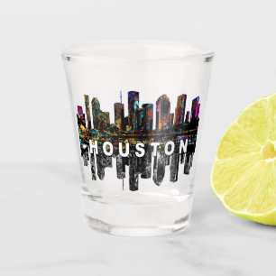 Houston Texas in graffiti Shot Glass