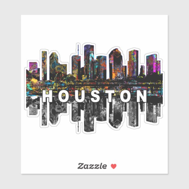 Houston, Texas in graffiti Sticker (Sheet)