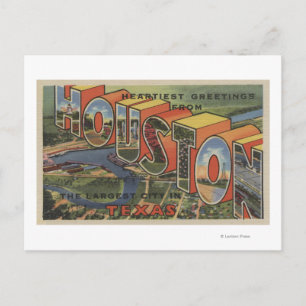 Houston, Texas - Large Letter Scenes 2 Postcard