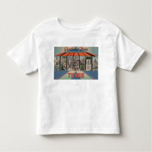 Houston, Texas - Large Letter Scenes Toddler T-Shirt