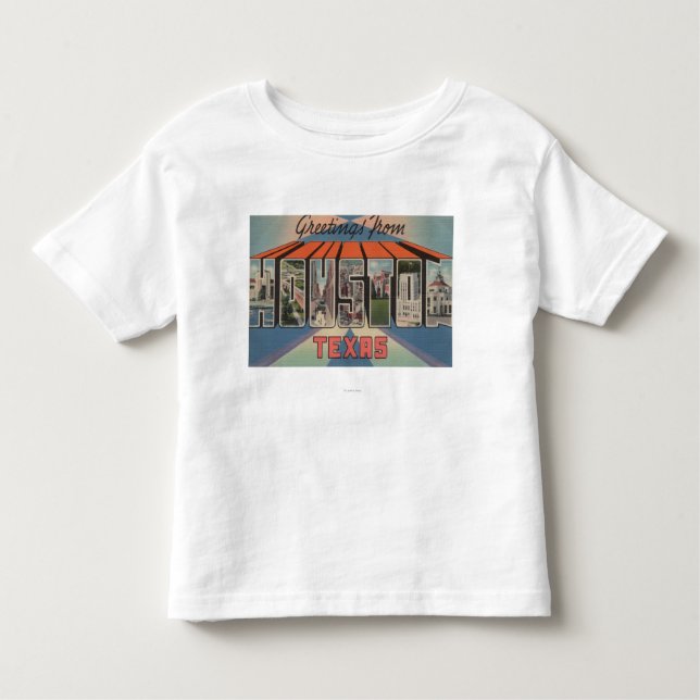 Houston, Texas - Large Letter Scenes Toddler T-Shirt (Front)